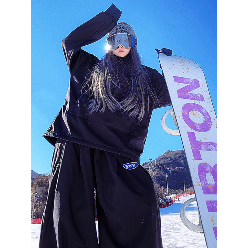 Skianzug Damen Wasserdicht Anorak - Kapuzenjacke mit Hasenohren und Hose