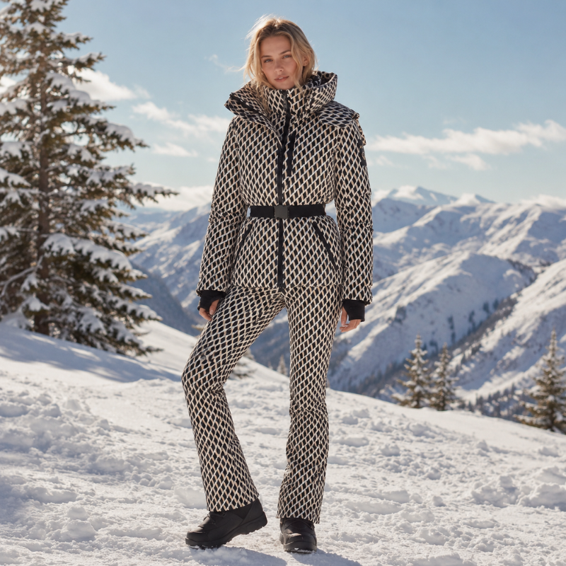 Skianzug Damen mit Kapuze - Einteilig Alpine Chic