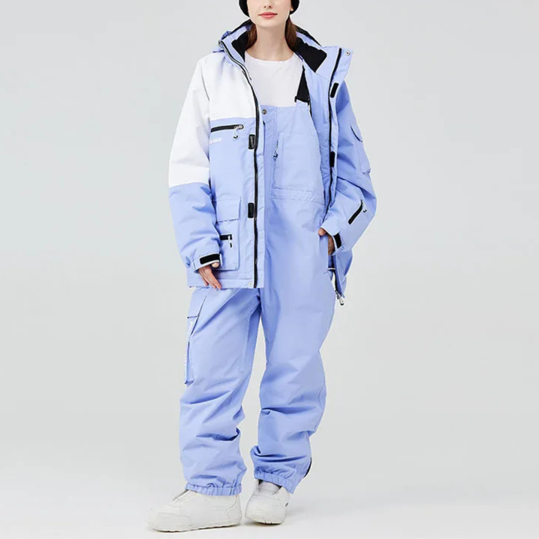 Skianzug Unisex - Skijacke & Skihose Loose Fit für Wintersport