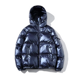 Metallische Winterjacke Winddicht | Pufferjacke