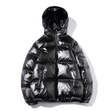 Metallische Winterjacke Winddicht | Pufferjacke