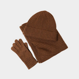 Mütze, Schal & Handschuhe Set - Wolle für Damen & Herren