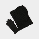 Mütze, Schal & Handschuhe Set - Wolle für Damen & Herren