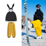 Skianzug Damen Wasserdicht Anorak - Kapuzenjacke mit Hasenohren und Hose