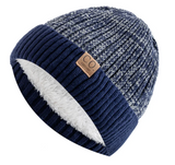 Mikael | Pelzgefütterte Wintermütze-Dunkelblau-54-60cm-Snowmyoko