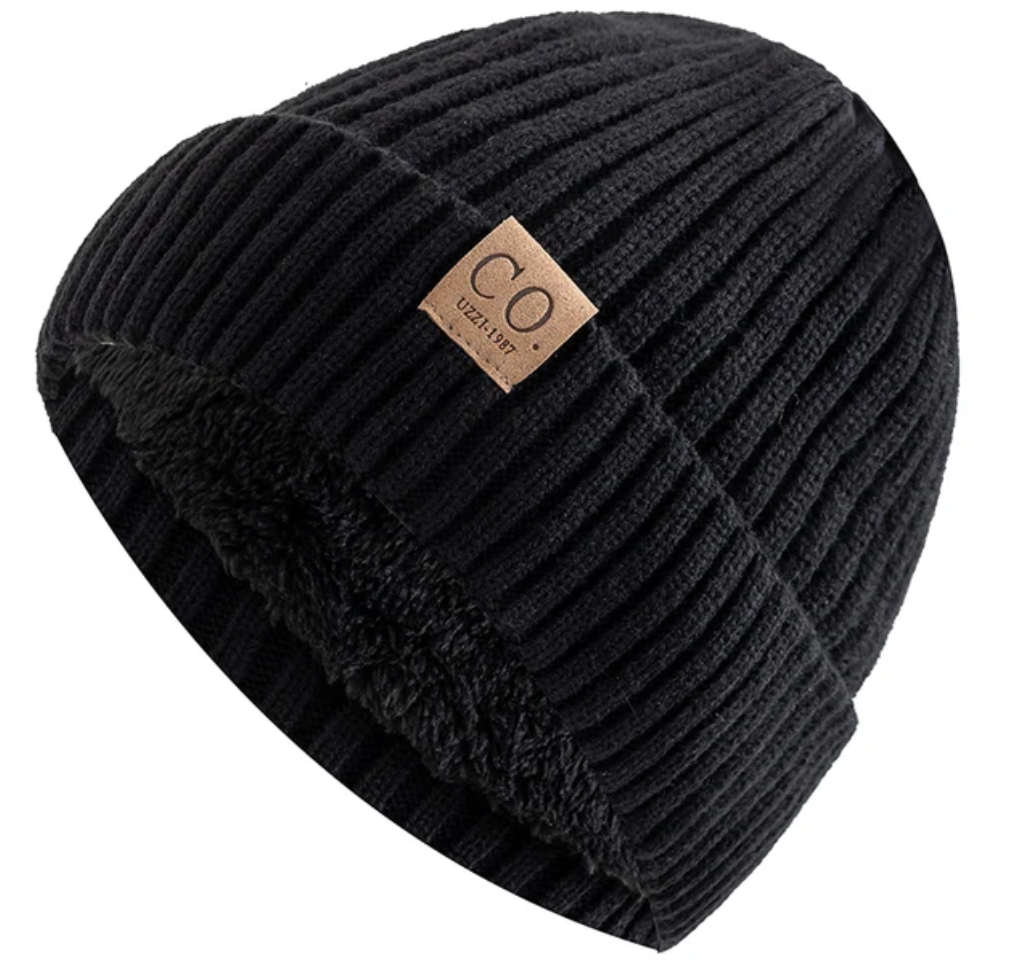 Mikael | Pelzgefütterte Wintermütze-Schwarz-54-60cm-Snowmyoko
